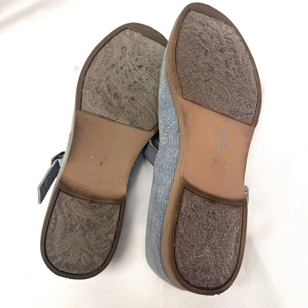 Blowfish Malibu Women Empower Mary Jane Comfort Footbed Denim Flat 7